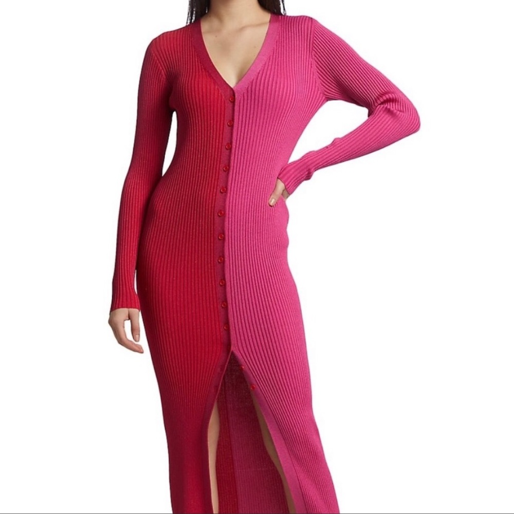 STAUD
Shoko Two Tone Split Cardigan Dress (M)
